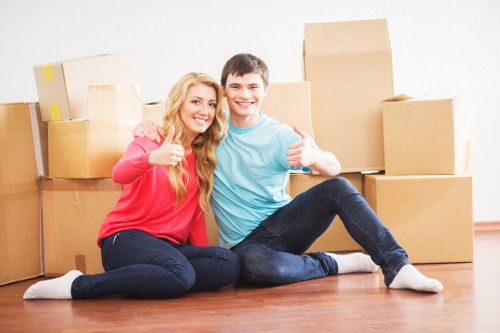 Professional movers handling items in Chelsea