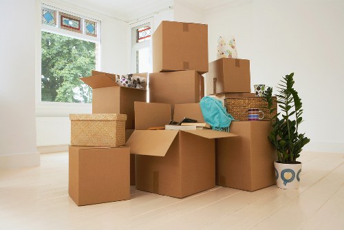 Business and office items prepared for storage