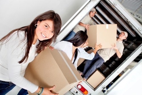 Professional team handling office relocation