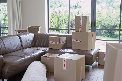Organized storage unit with labeled boxes